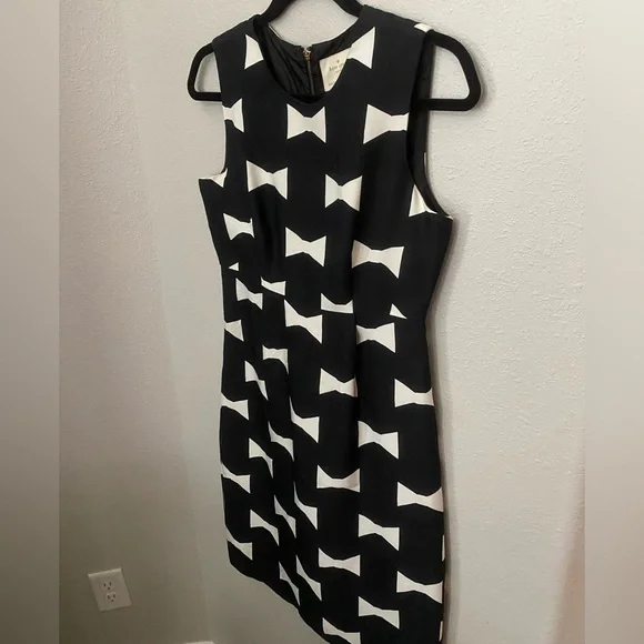 Kate Spade Cora Bow Tie Print Dress Size 4 EUC - Picture 7 of 7